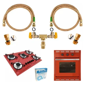 Kit instalação gás para cooktop e forno
